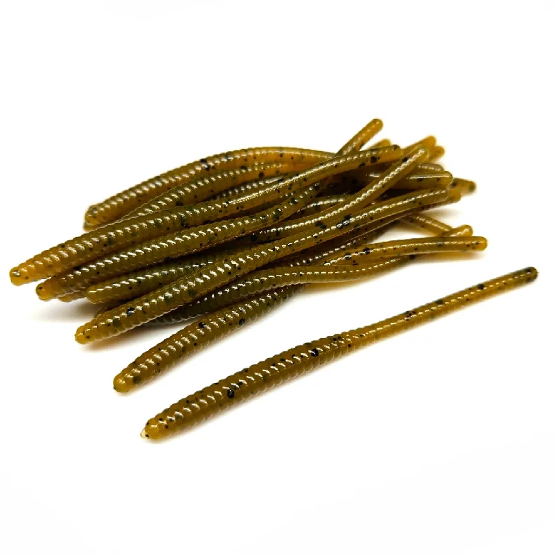 Spinnerbait Lures-Green Pumpkin Brown - Ultra Finesse Worm