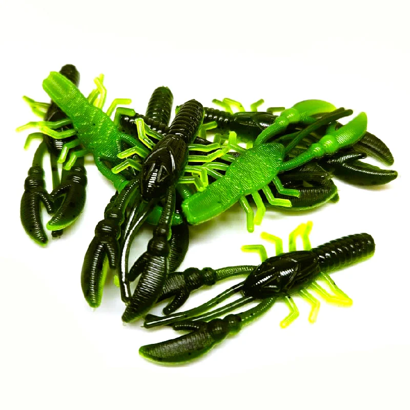 Deep Diving Lures-Green Pumpkin/Chartreuse - Finesse Craw