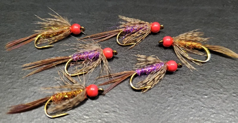 Clouser Minnow Flies-Ken's Red Head Strymph SELECTION, Bead Head Nymph SELECTION, 6 BH Nymphs, BH Wet Fly, Wet Fly