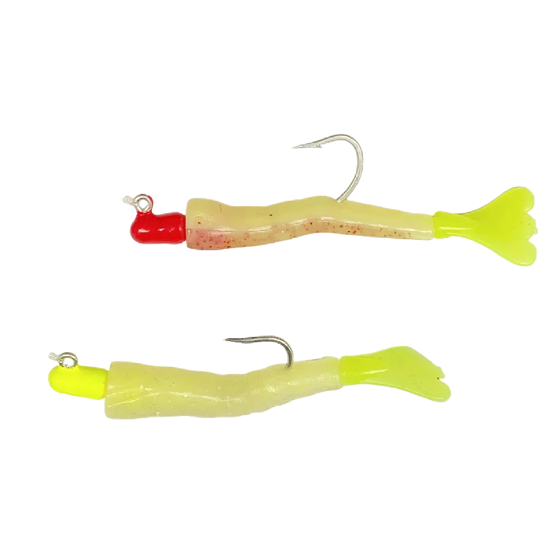 #0408N (Bone Pink/Chartreuse Tail - Bone Silver/Chartreuse Tail)