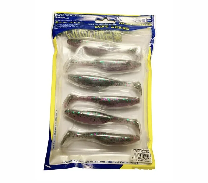 Buzzbait Spinner Lures-Nomura Soft Tail Shad Rainbow Dots