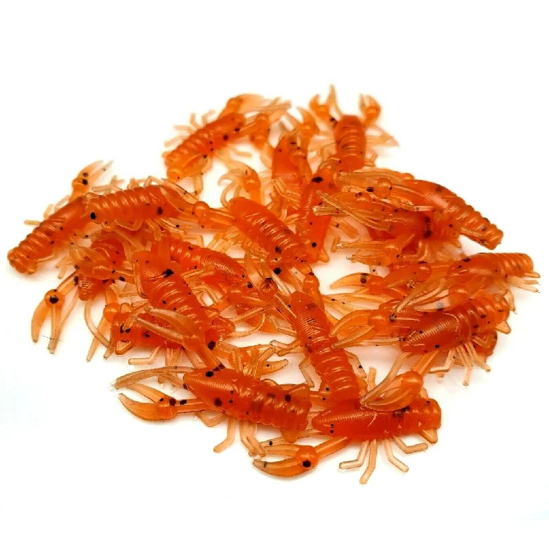 Trout Fishing Lures-Orange Crawdad - 1" Micro Craw