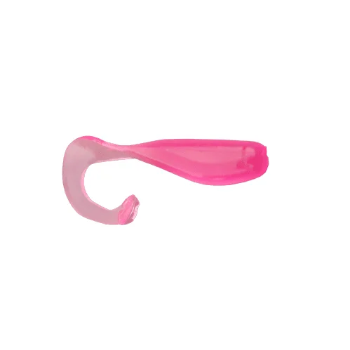 Jerkbait for Pike-1.75" Pink Curly Tail Grub