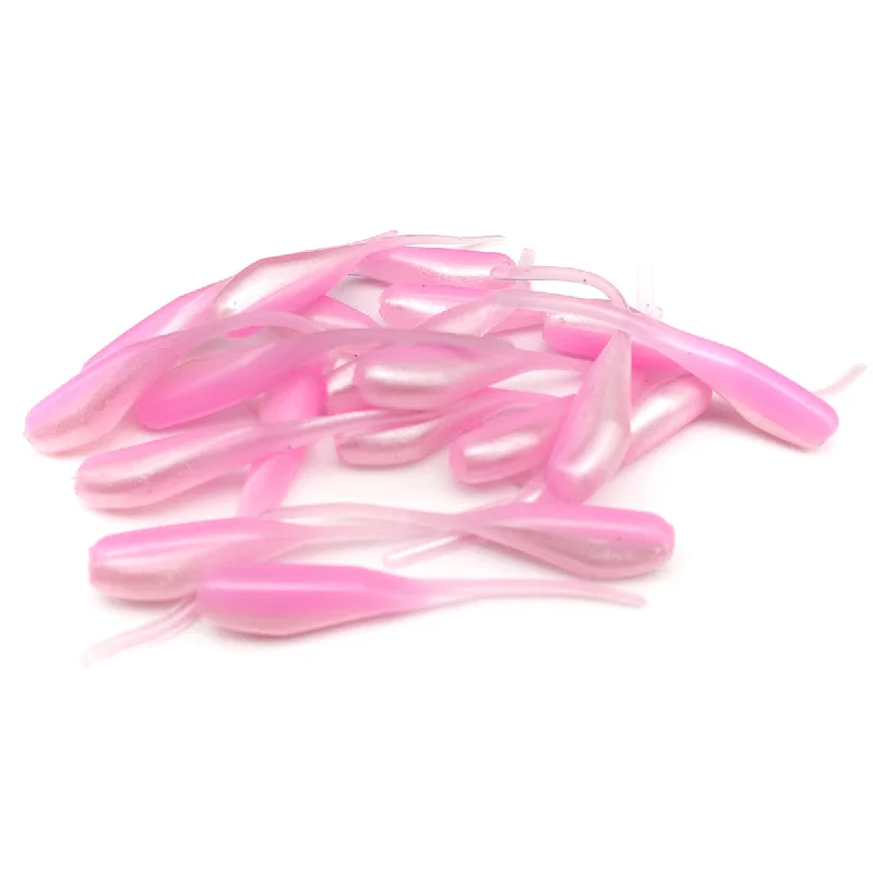 Sinking Lures-Pink Ice - 1" Micro Shad Stinger Tails