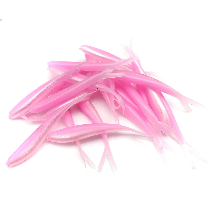 Worm Lures-Pink Ice - Split-Tail Minnow