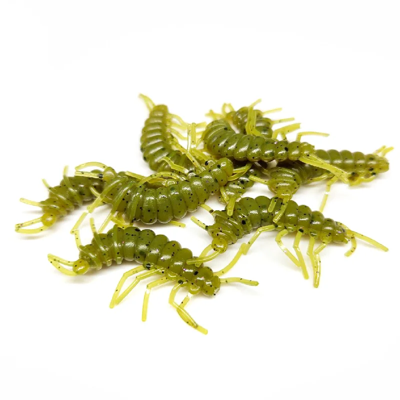 Slow-sinking Lures-Pumpkin Chartreuse - Mega Maggot