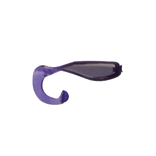 Kreelex Lures-1.75" Purple Curly Tail Grub