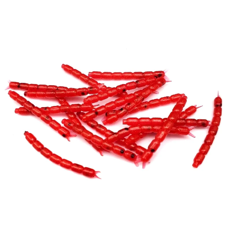 Tail-spinner Lures-Red - Bloodworm 1"