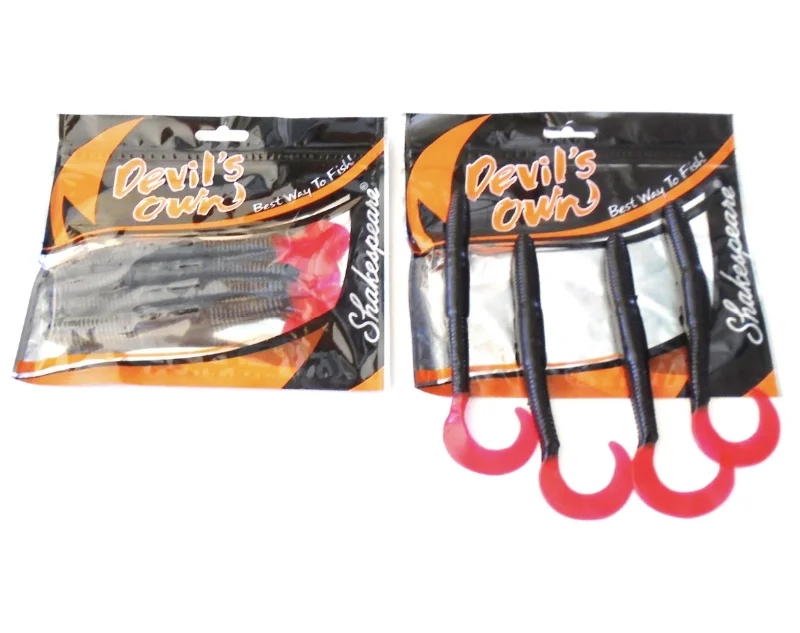 Sinking Lures-Shakespeare Black n Red Fire Tail Pack