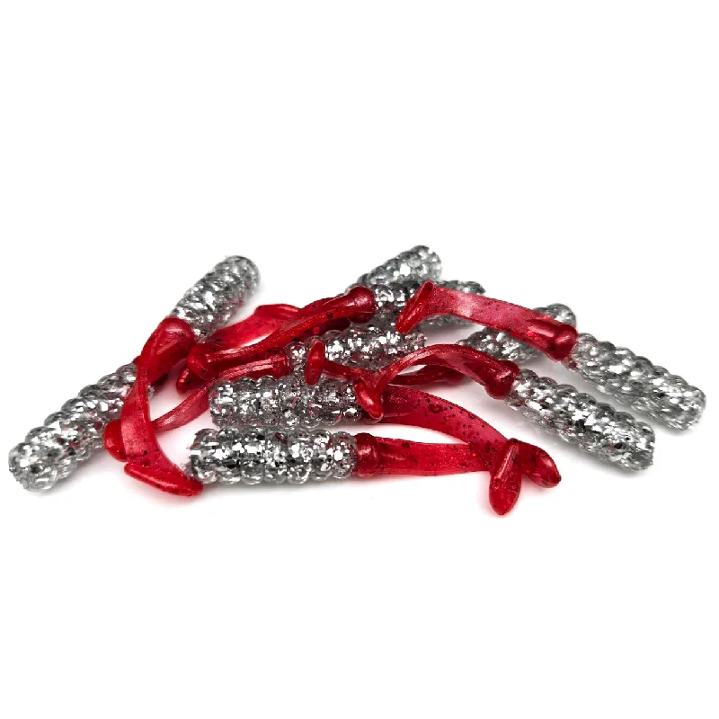 Spinnerbait Lures-Silver Flake Red - 2" Twerkin' Minnow