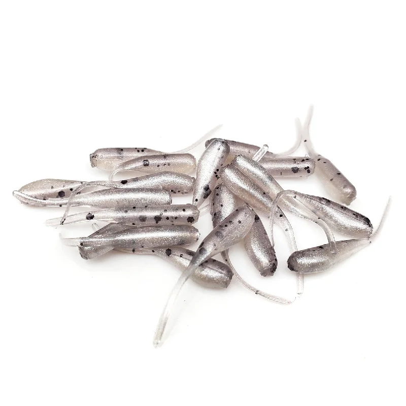 Glow Lures-Silver Ice - Shad Stinger Tails