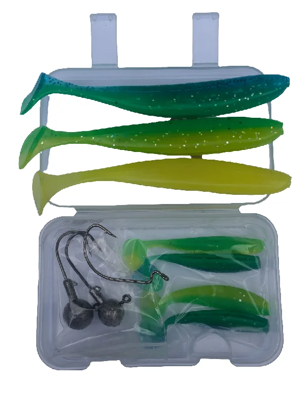 Feather Lures-LRF Soft Paddle Tail Shad Kit