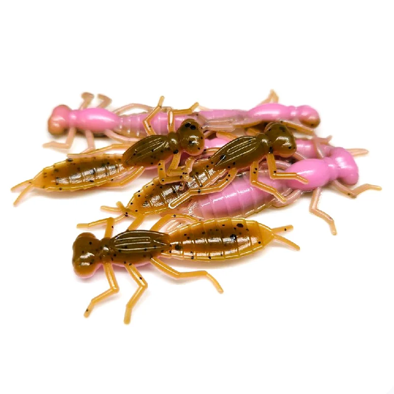 Tail-spinner Lures-Stinky Pinkie - Dragonfly Larvae