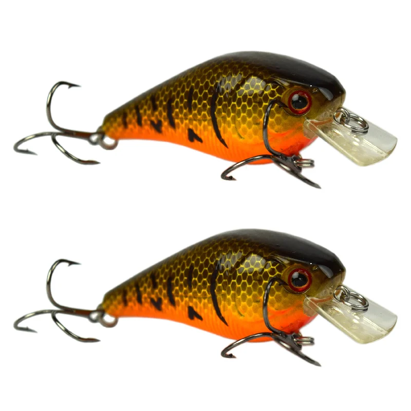 Slow-roll Lures-Tackle HD Square Bill 2-Pack - Crawfish Orange Belly