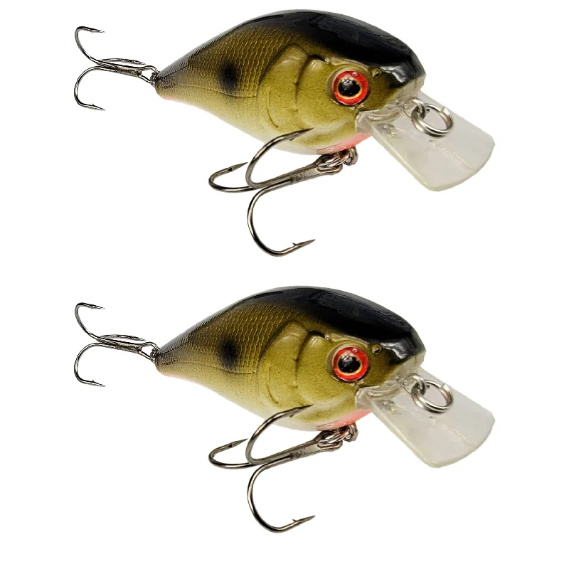 Floating Jig Lures-Tackle HD Square Bill 2-Pack - Natural Shad