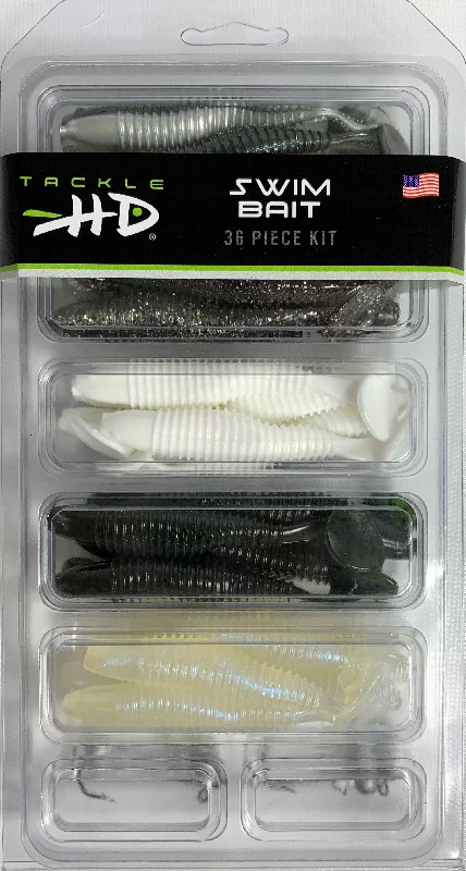 Deep Diving Lures-Tackle HD Swim Bait 36-Piece Kit