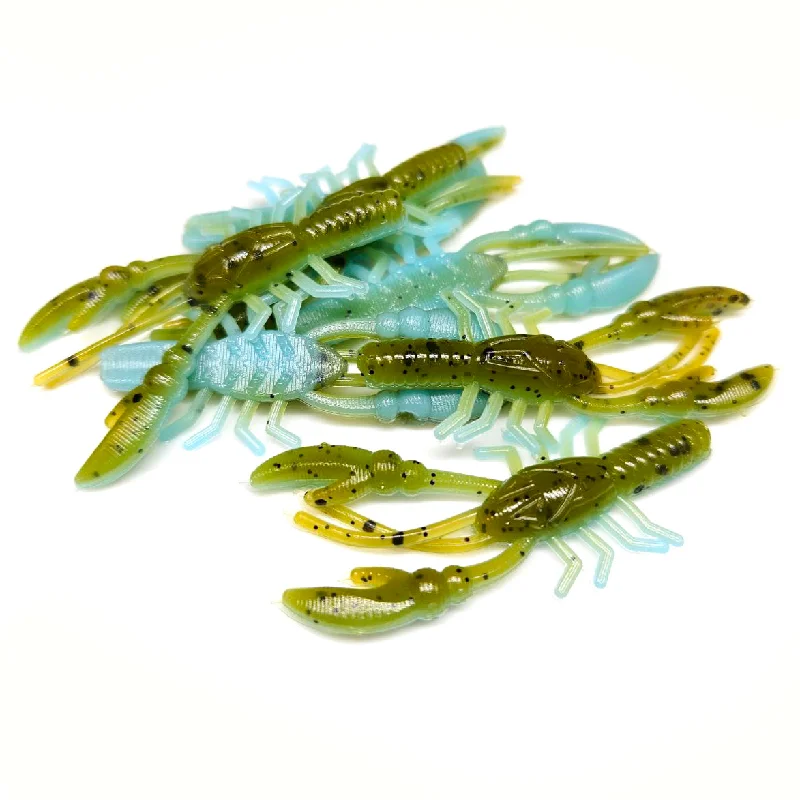 Soft Plastic Lures-Toxic Pumpkin - Finesse Craw