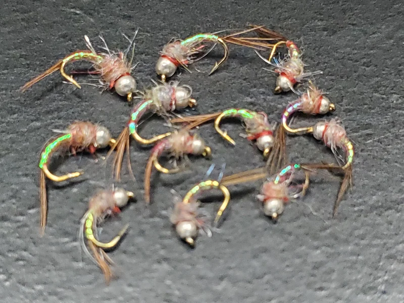 Woolly Bugger for Pike-Tungsten Bead Rainbow Warrior, Rainbow Warrior Nymph, Tungsten Bead Nymph #16- #20