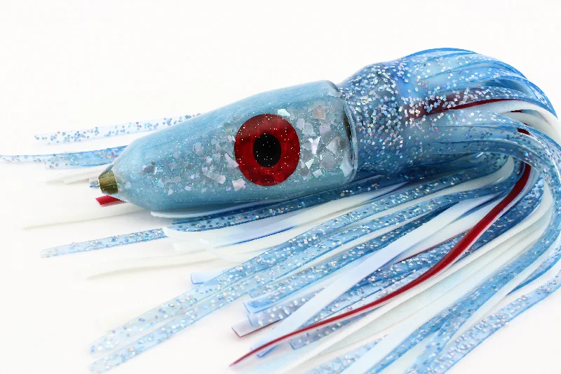 Topwater Frogs Lures-9" Blueberry Pearl Bullet with MOP Flake