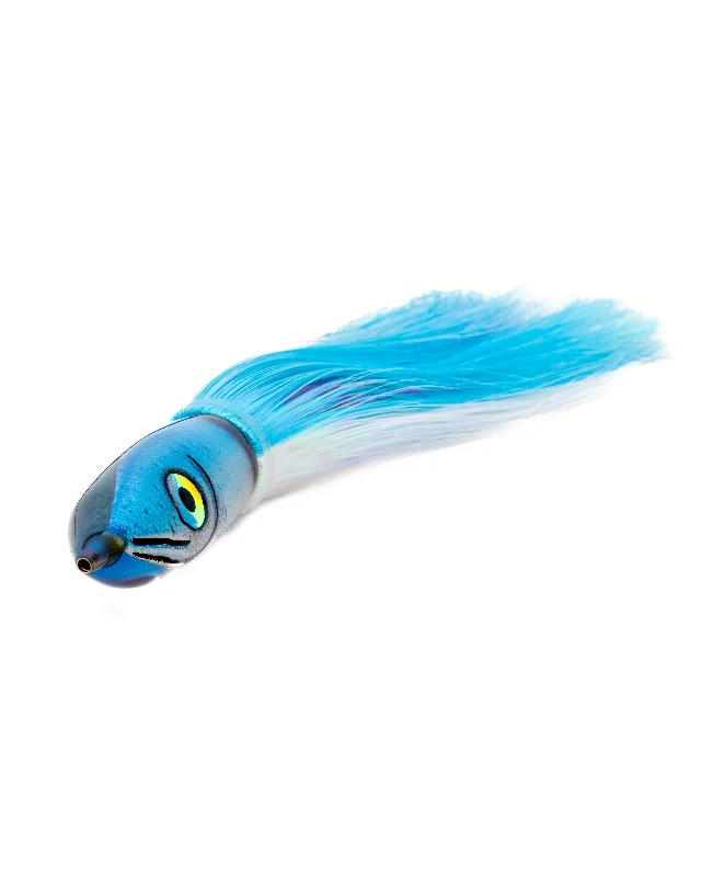 Heavy-duty Topwater Lures-9" Moke Series: Ice Blue Flashabou