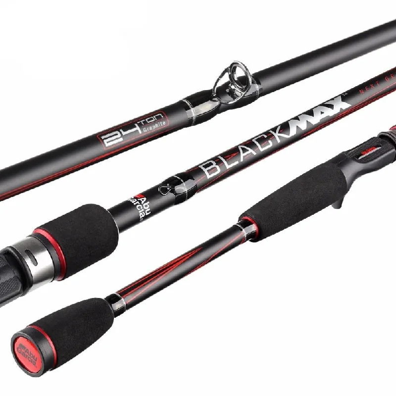 Custom-built Fishing Rods-Abu Garcia Brand Black Max BMAX Baitcasting Lure Fishing Rod 1.98m 2.13m 2.44m M Power Carbon Spinning Fishing Stick