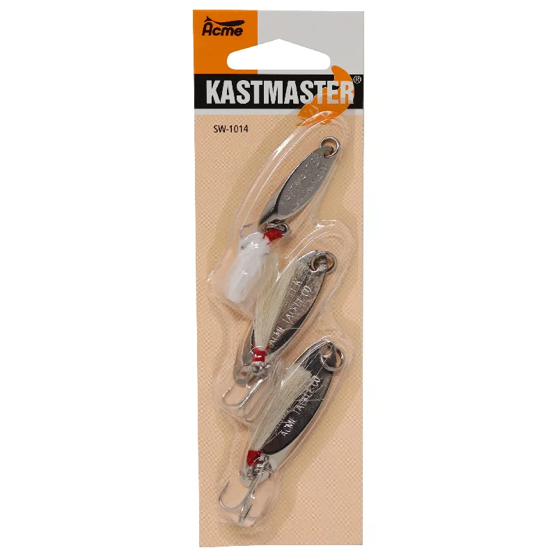 Plastic Worm Lures-Acme Kastmaster Bucktail Spoon Kit