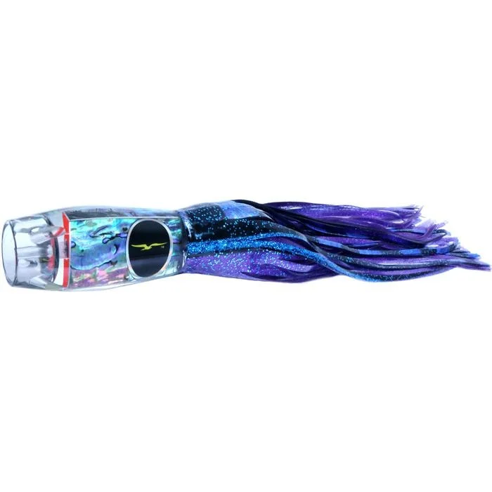 Worm Lures-Black Bart Ascension ProJet Heavy Tackle Lure - Black Purple Split/Purple Fleck