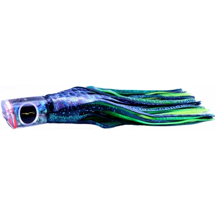 Spinnerbait Lures-Black Bart Bad Guy Medium Tackle Lure - Dark Green/Green Chartreuse