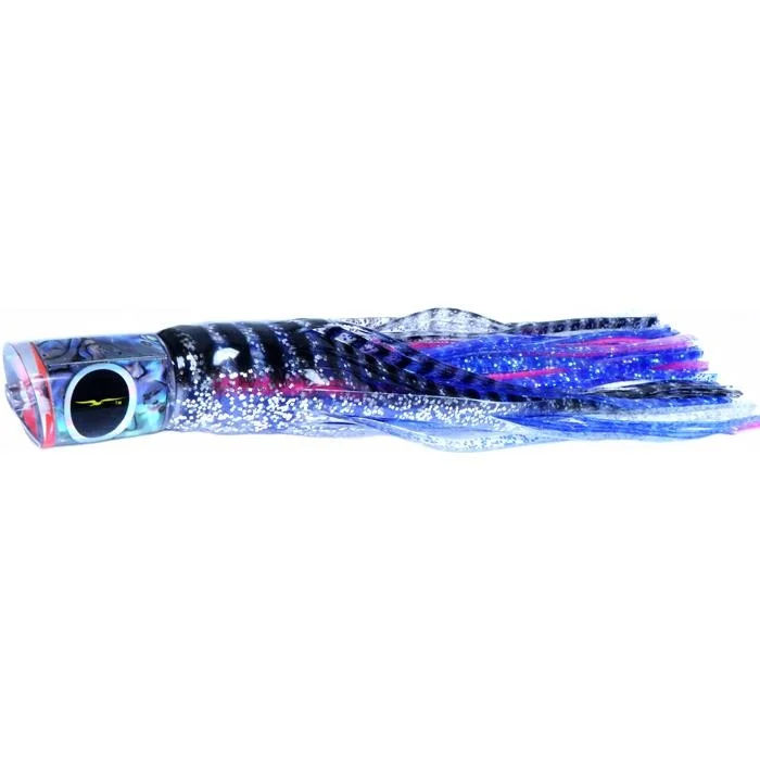 Topwater Lures-Black Bart Bad Guy Medium Tackle Lure - Silver Black Tiger/Mackerel