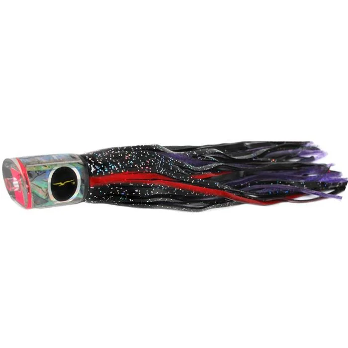 Deep Diving Lures-Black Bart Bad Guy Medium Tackle Lure - Black Dot/Purple Fleck