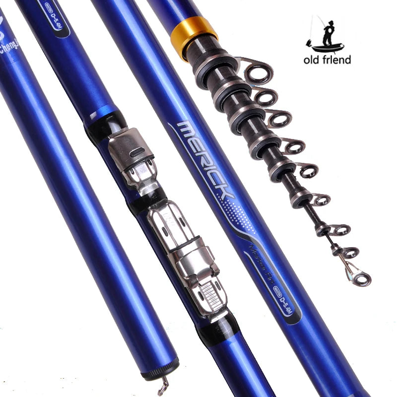 Custom Fishing Rods-Carbon Fiber Telescopic Spinning Fishing Rod 3.6M 4.5M 5.4M 6.3M | Surf, Carp, Feeder & Rock Fishing Rod