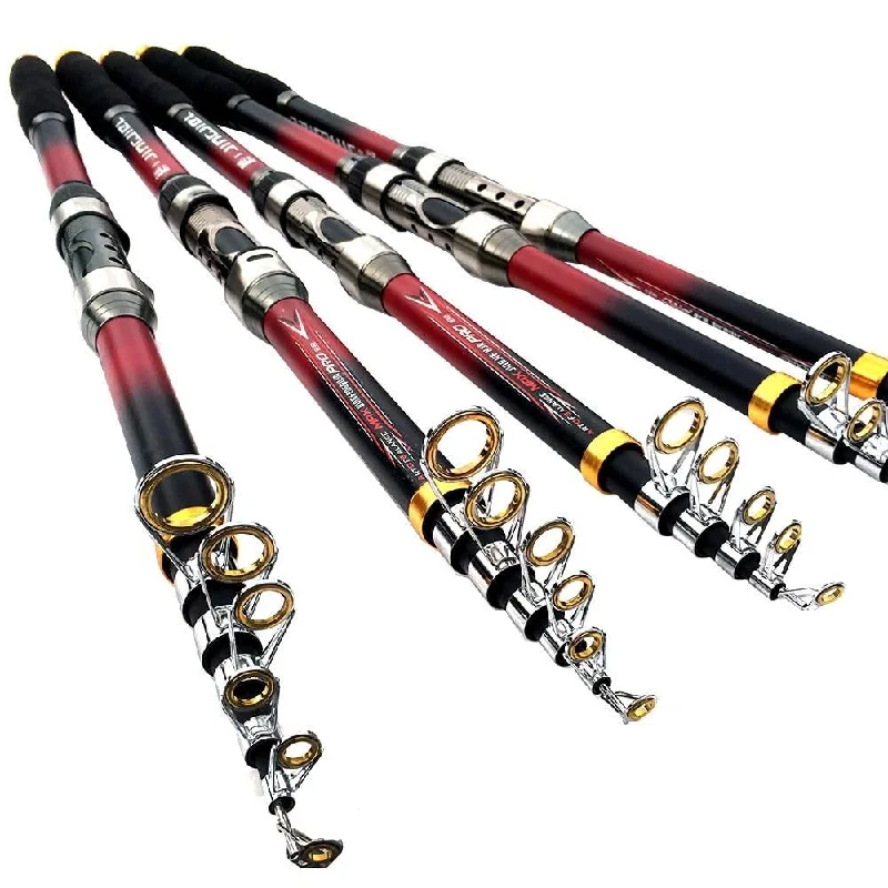 Heavy-duty Bass Fishing Rods-GHOTDA High Carbon Portable Telescopic Fishing Rod Carp Fishing Fishing Tackle