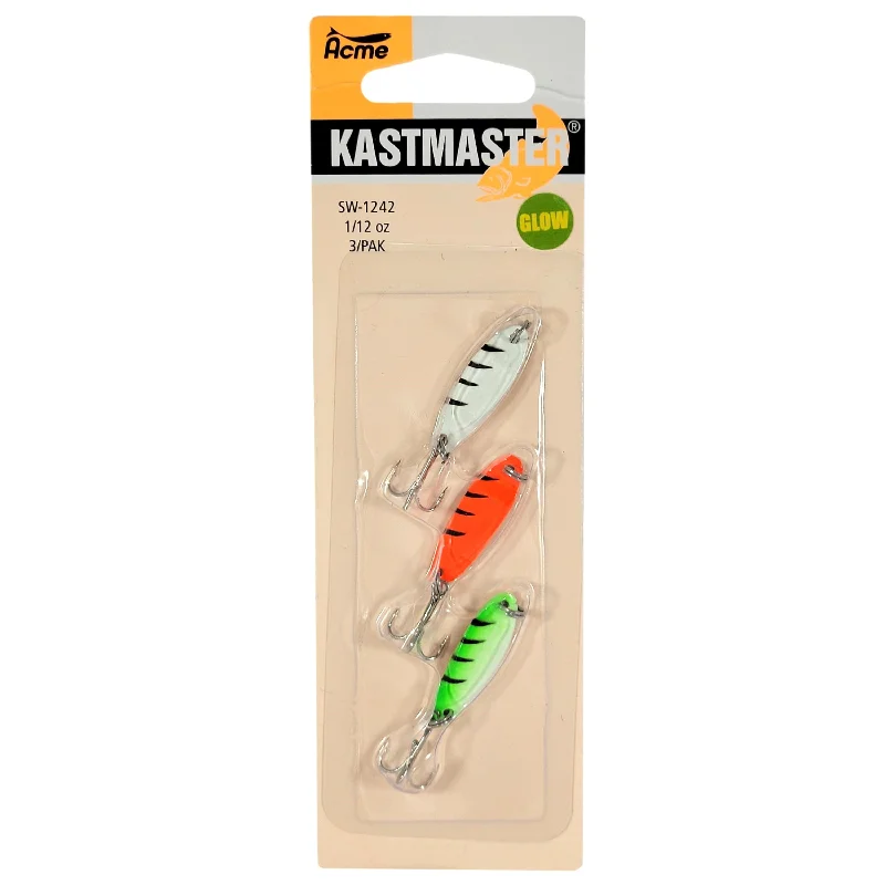 Topwater Lures for Bass-Kastmaster Tiger Glow 3 Pack 1/12oz