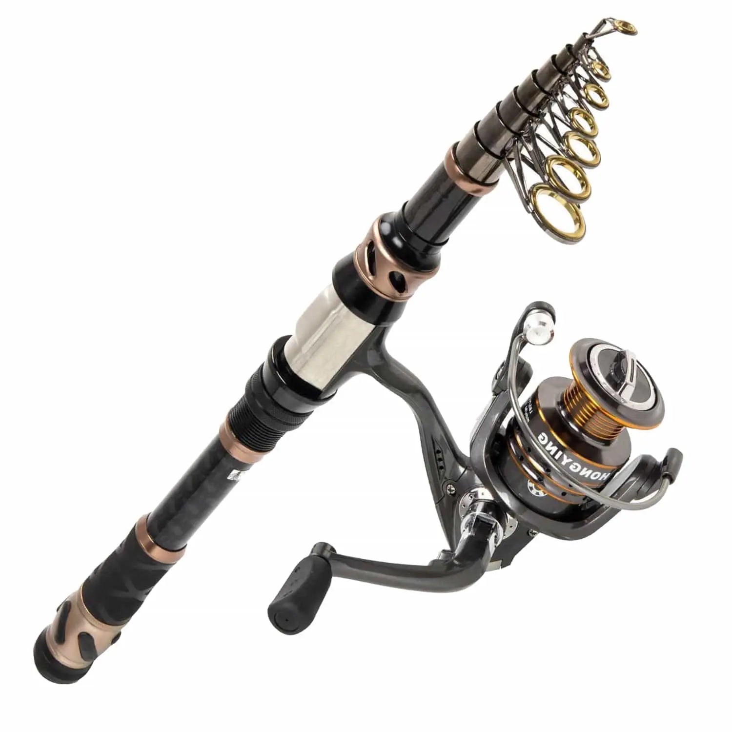 Short Fishing Rods-PLUSINNO Eagle Hunting V Fishing Rod and Reel Combos