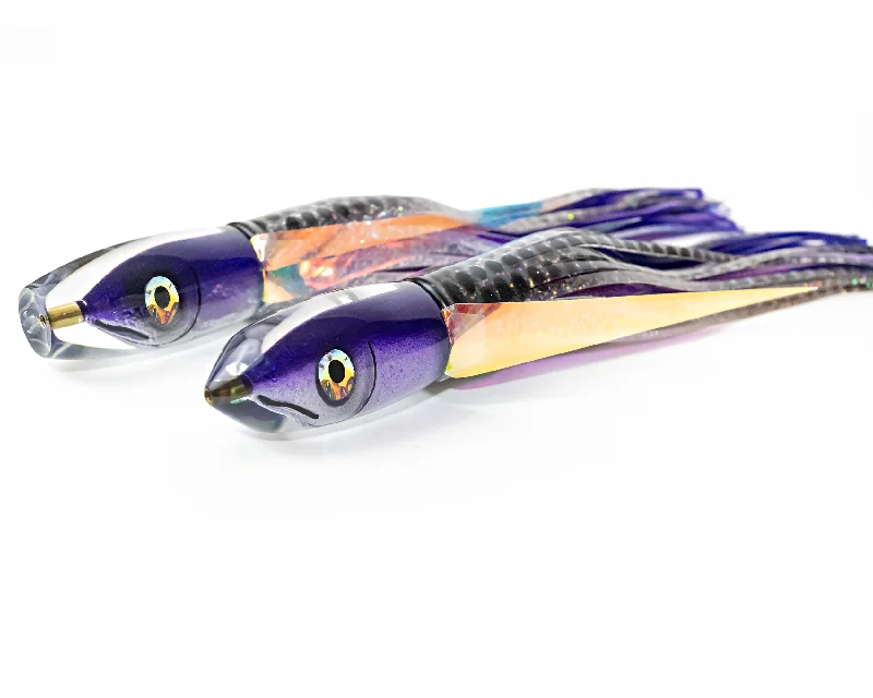 Fly Fishing Lures-TOP CHOICE! 9" Moke Series: Purple/Silver