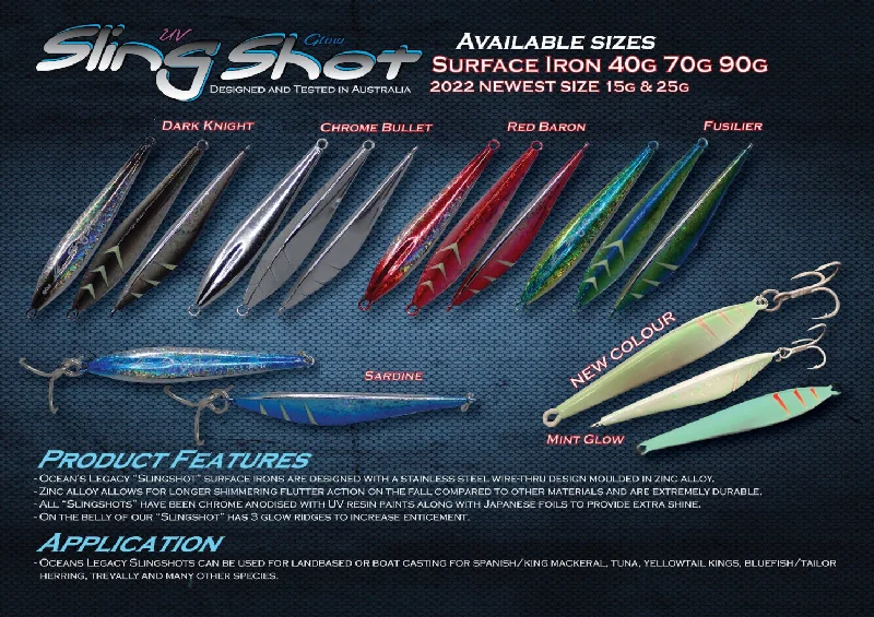 Fly Fishing Lures-Sling Shot - Surface Irons