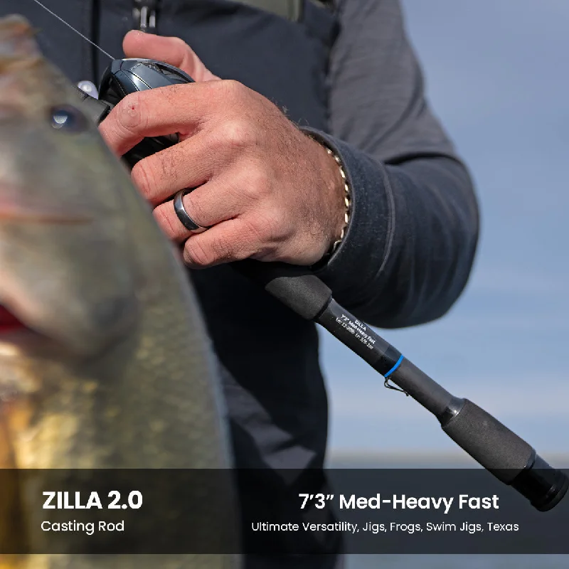 Spinning Fishing Rods-ZILLA 2.0 - 7'3" Med-Heavy Fast - Ultimate Bass Rod