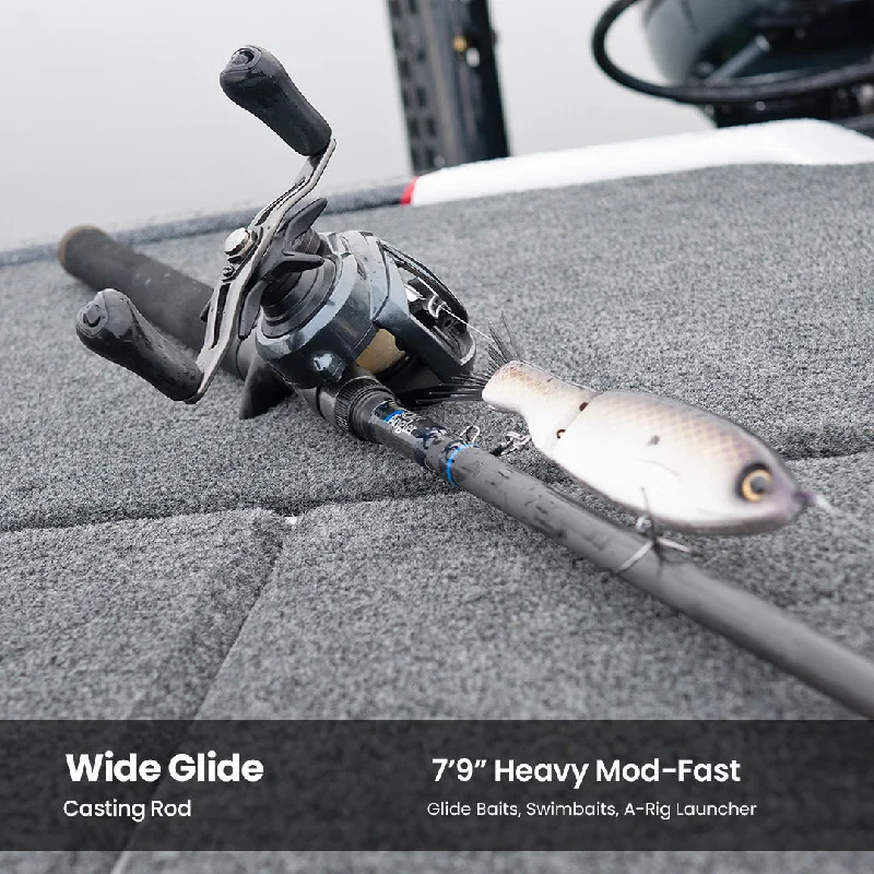 Trolling Fishing Rods-Wide Glide - 7'9" HF - Glidebait, Swimbait, A-Rig Bass Rod