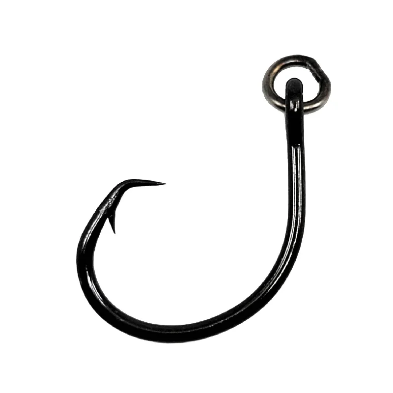 Spinnerbait Fish Hooks-Mustad R39942 3X Ringed Demon Offset Circle Hooks 7pk