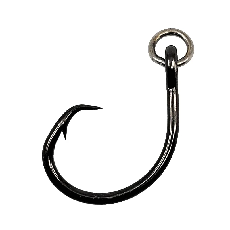 Worm Hooks for Fishing-Mustad R39943 4X Ringed Demon Offset Circle Hooks 6pk