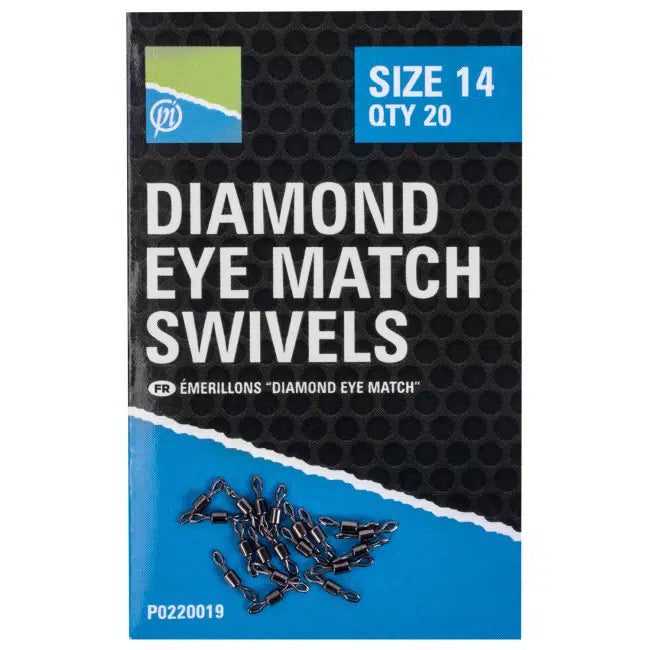 Fast-swivel Bearing Swivels-Preston Diamond Eye Match Swivels