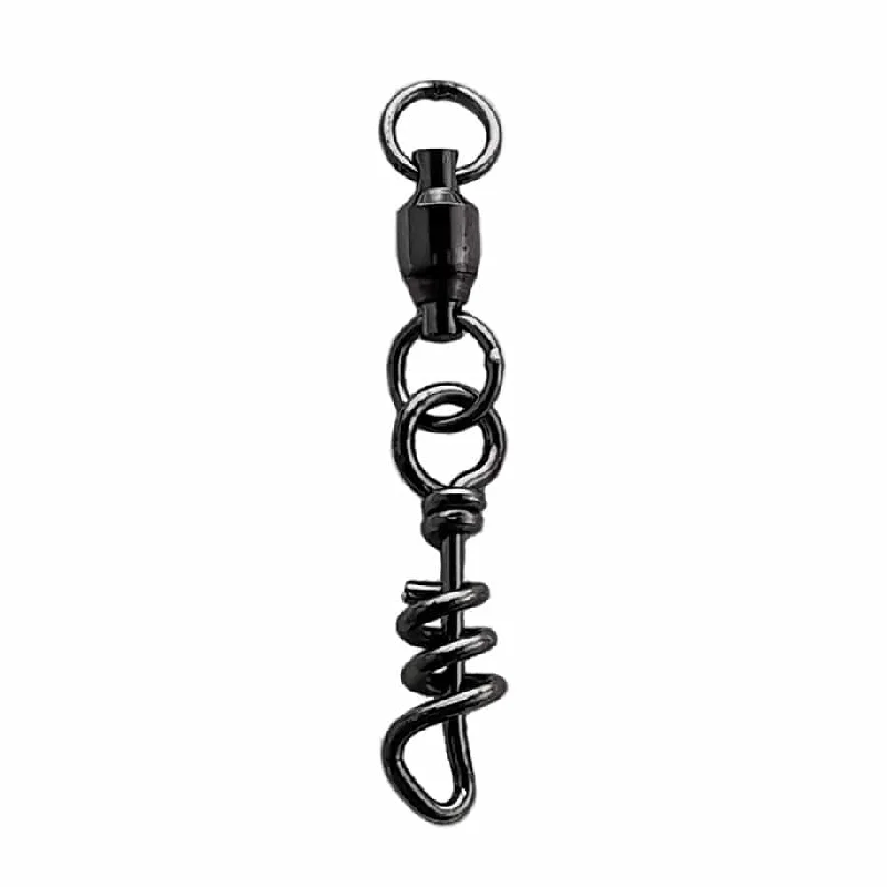 Twin Bearing Swivels-Quick Rig Corkscrew Snap Swivel 5pk